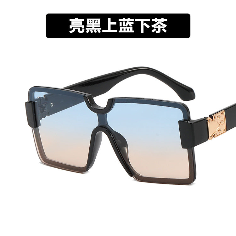 Wholesale Frameless Personalized One-Piece Retro PC Sunglasses