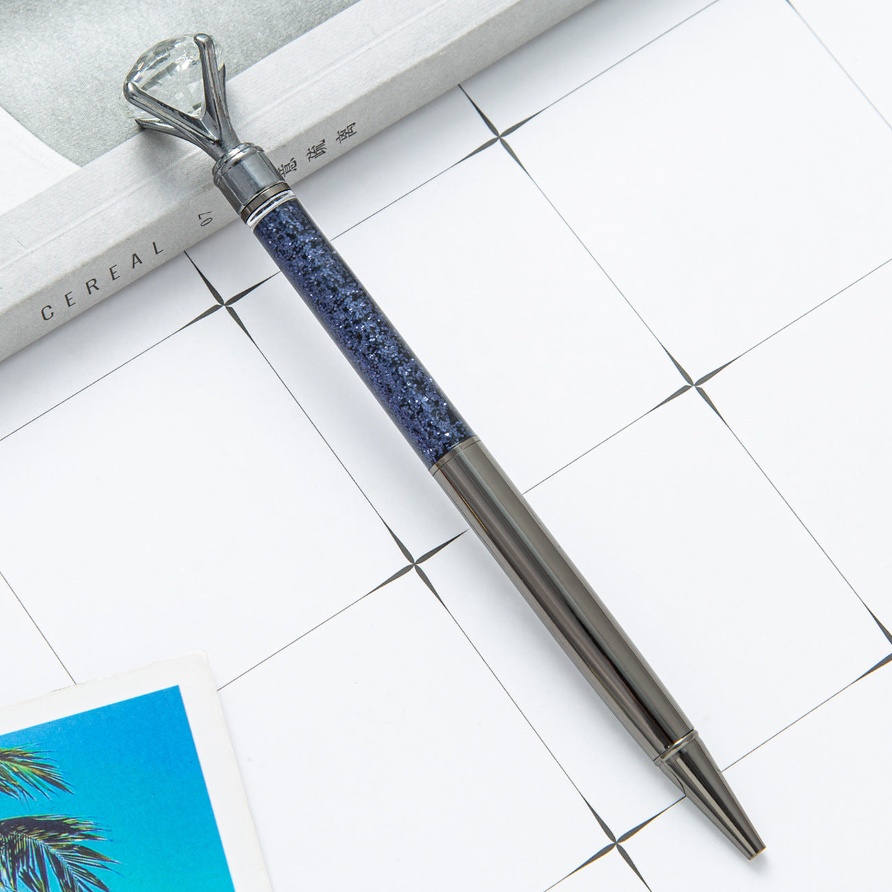 Wholesale Big Diamond Quicksand Metal Ballpoint Pen