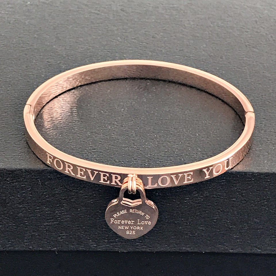 Pulsera chapada en oro de acero inoxidable con corazón de 3 colores al por mayor