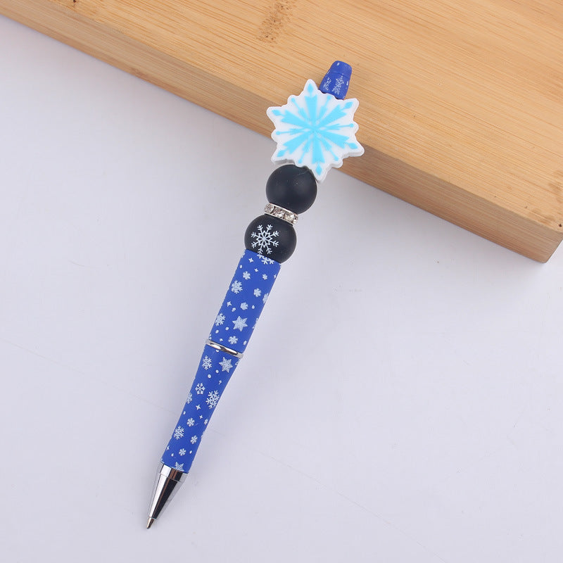 Wholesale Cartoon Christmas Silicone Handmade Plastic Beaded Pen