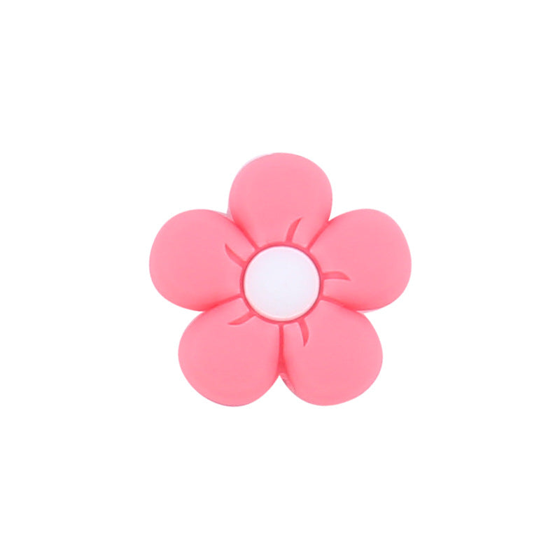 Wholesale 3pcs 23MM Flower Silicone Beads