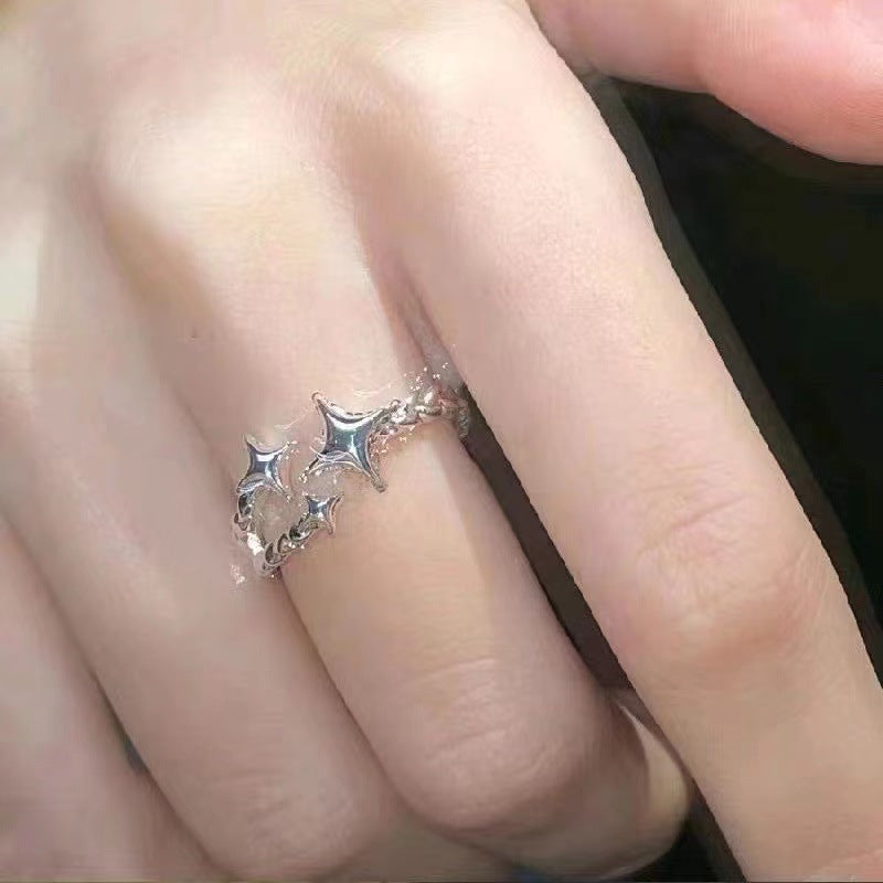 Wholesale Alloy Star Live Mouth Adjustable Ring