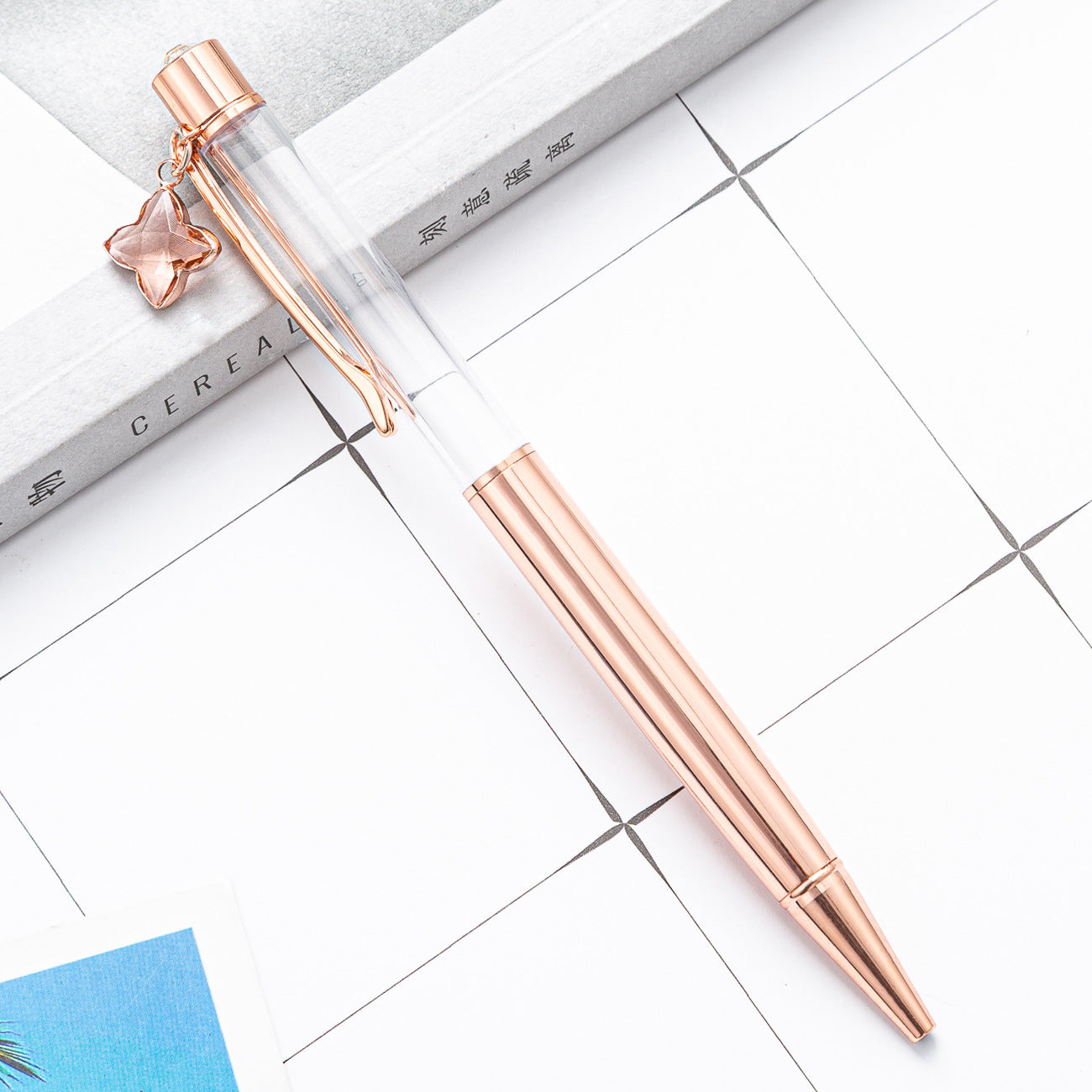 Wholesale DIY Empty Four-leaf Clover Metal Ballpoint Pen