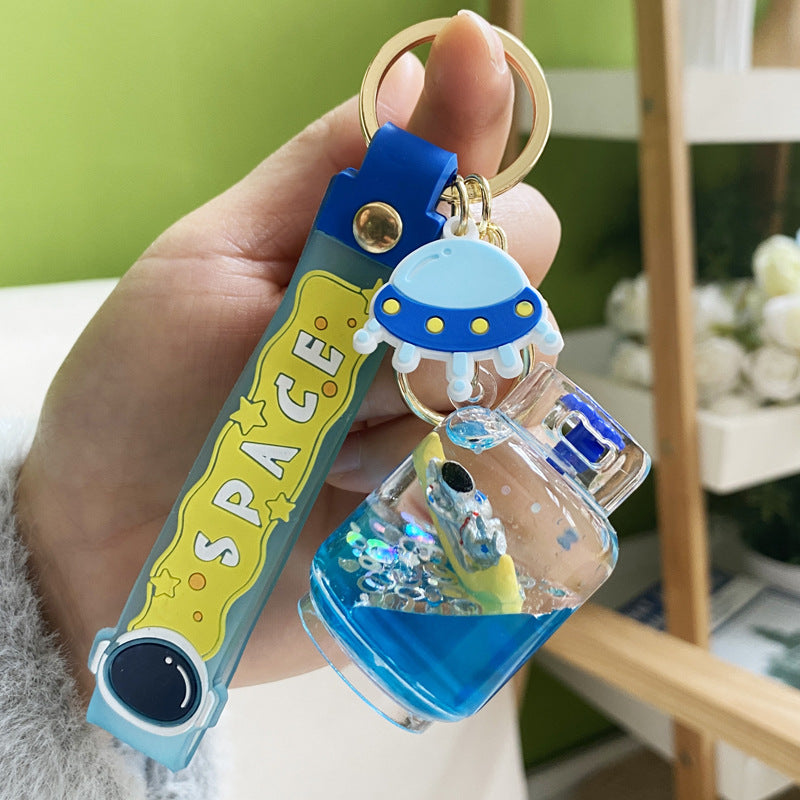 Wholesale Acrylic Floating Astronaut Creative Keychain