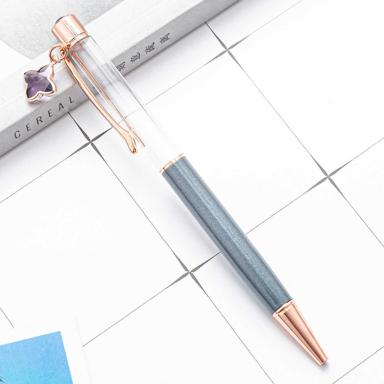 Wholesale DIY Empty Four-leaf Clover Metal Ballpoint Pen