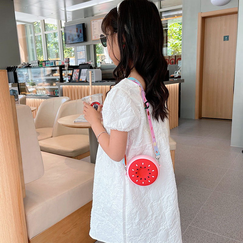 Wholesale Silicone Cute Watermelon Kids Shoulder Bag