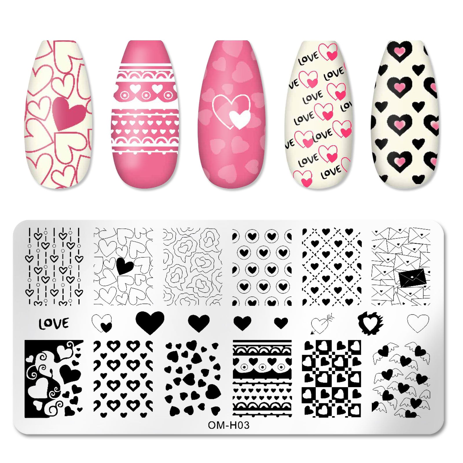 Wholesale Nail Stickers Stainless Steel Stamping Stencils
