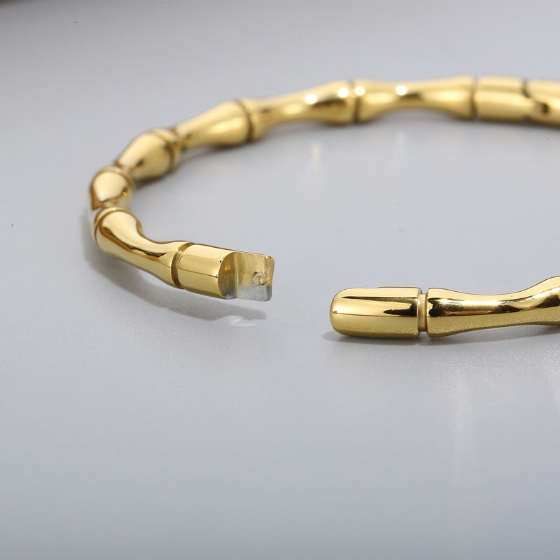 Wholesale Titanium Steel Bamboo Bracelet