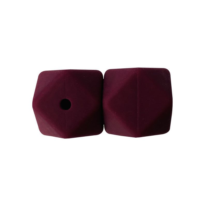 Wholesale 17MM 50PCS Hexagon DIY Colorful Beads Silicone