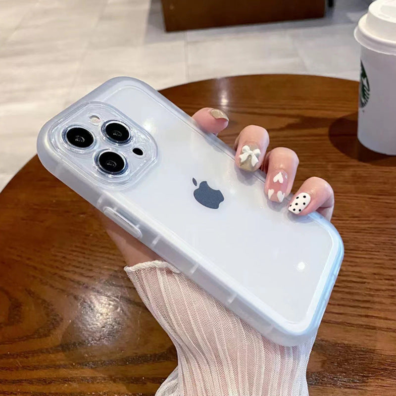 Venta al por mayor adecuado para Iphone 13 14 pro TPU caja de teléfono móvil transparente púrpura oscuro