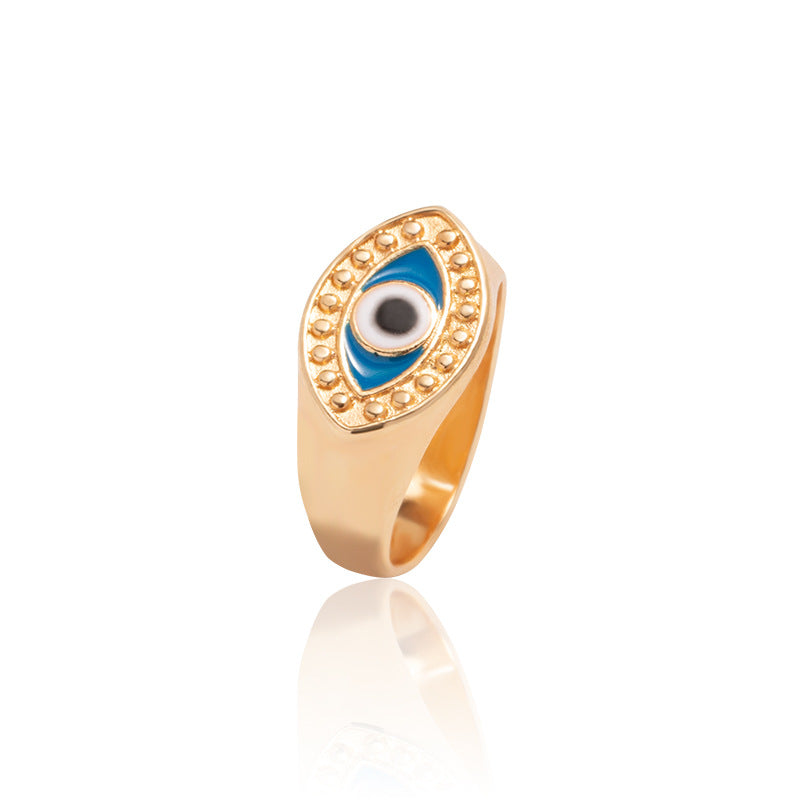 Wholesale Demon Eye Gold Plated Alloy Rings
