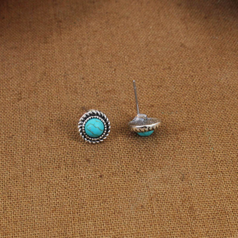 Wholesale Vintage Bohemian Double Circle Alloy Ear Studs