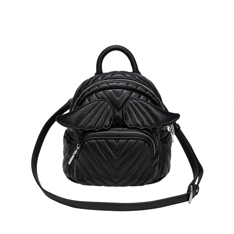 Wholesale PU Lozenge Embroidery Thread Ladies Backpack
