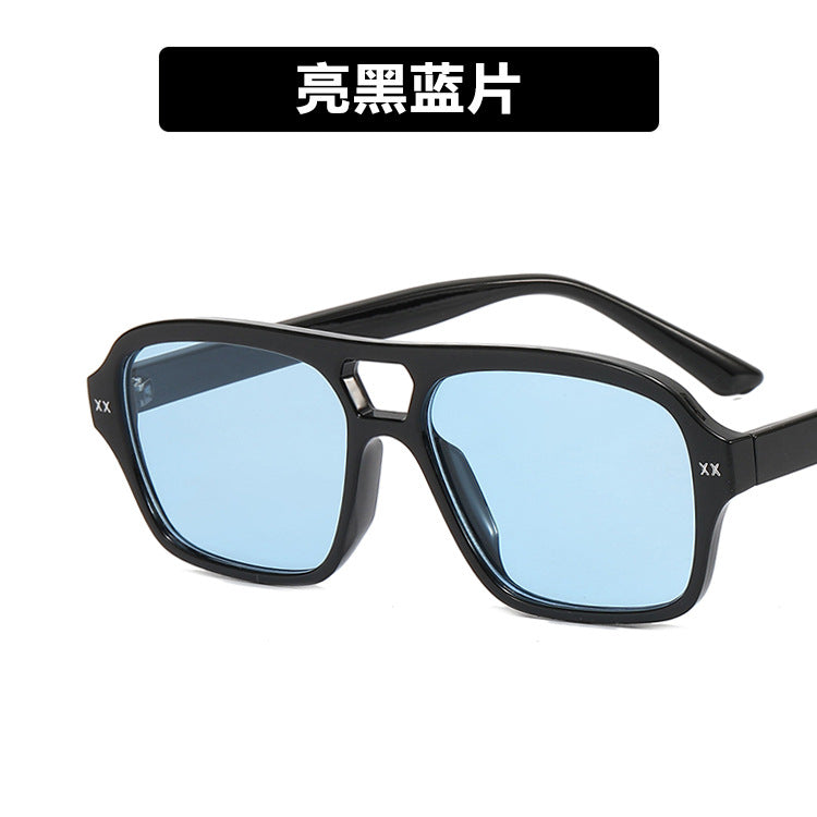 Wholesale Double Beam Square PC Sunglasses