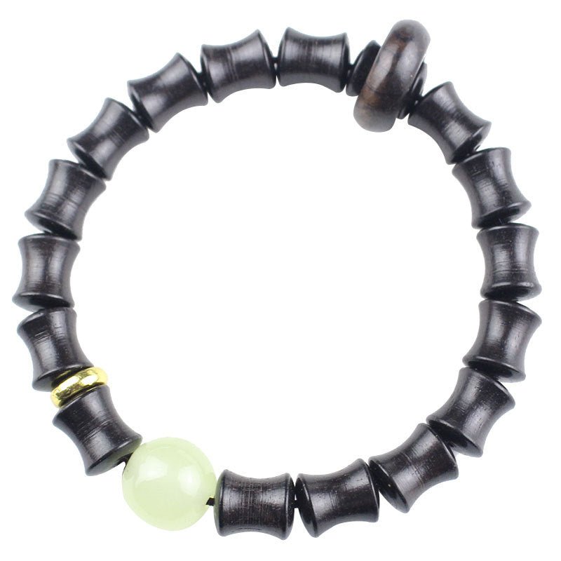 Wholesale Luminous Beads Ebony Wood Bracelet
