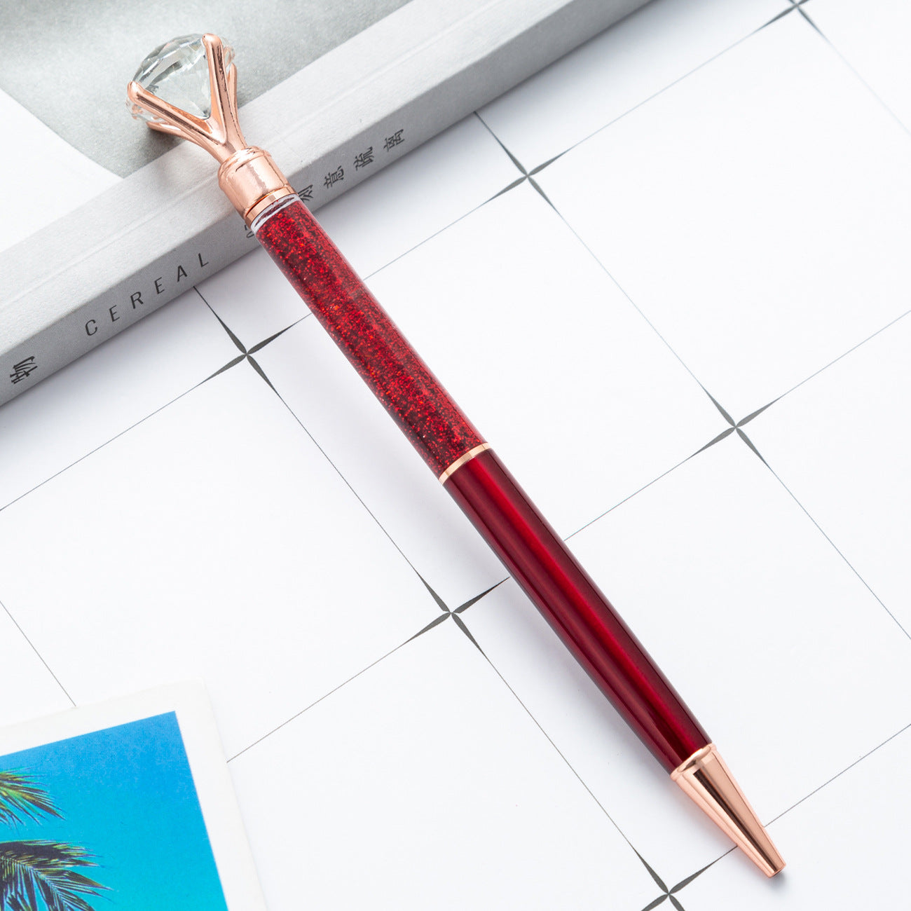 Wholesale Big Diamond Quicksand Metal Ballpoint Pen