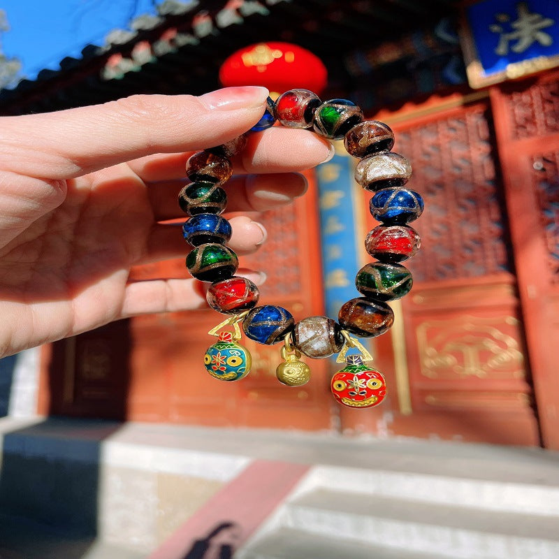 Wholesale Multicolored Treasure Tunjin Beast Glass Bracelet