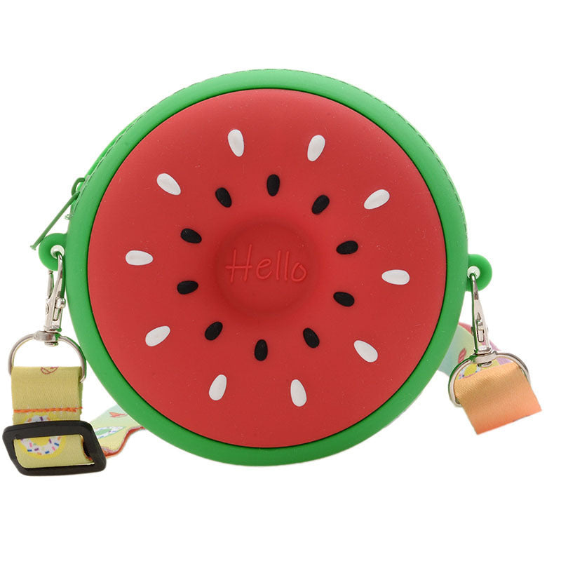 Wholesale Silicone Cute Watermelon Kids Shoulder Bag