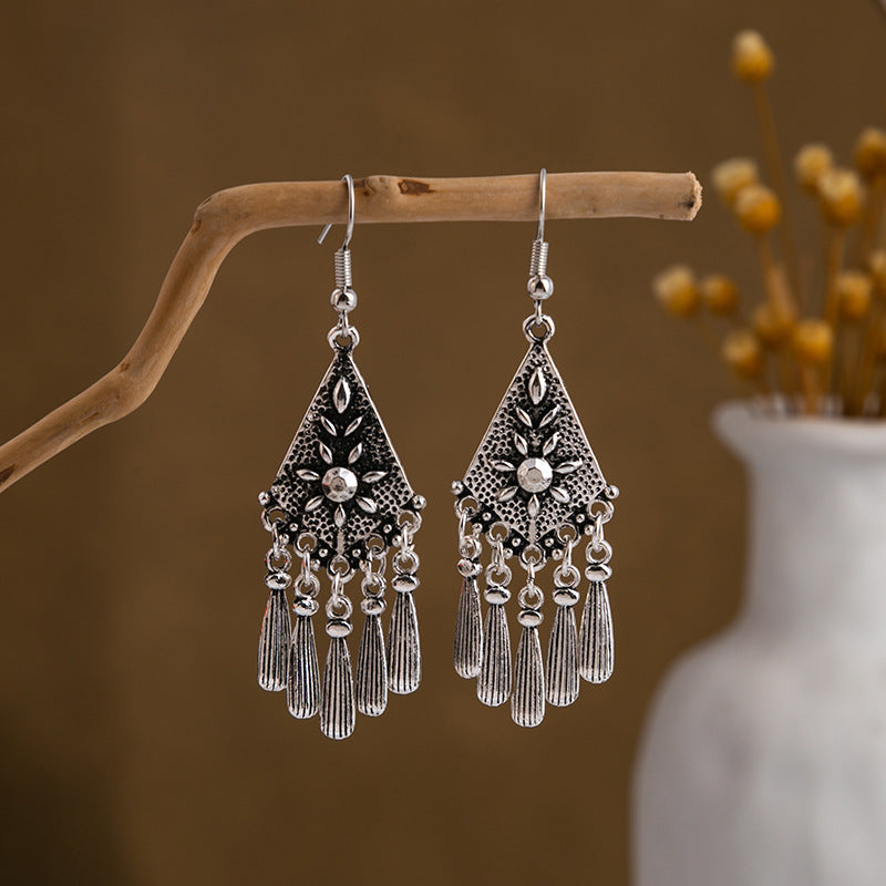 Wholesale Vintage Ethnic Style Metal Tassel Alloy Earrings