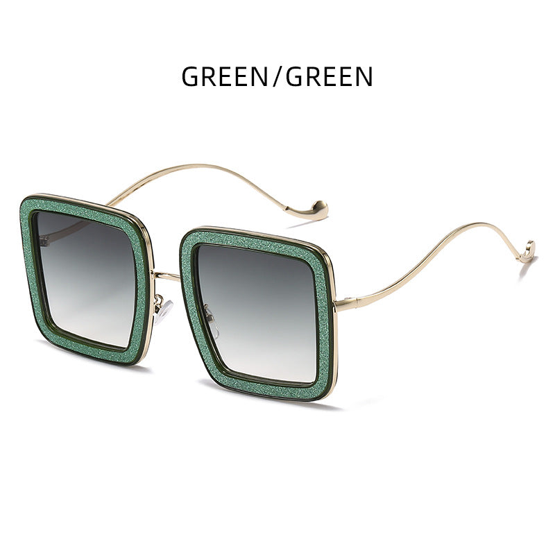 Wholesale Flash Square Box Diamond Sunglasses AC