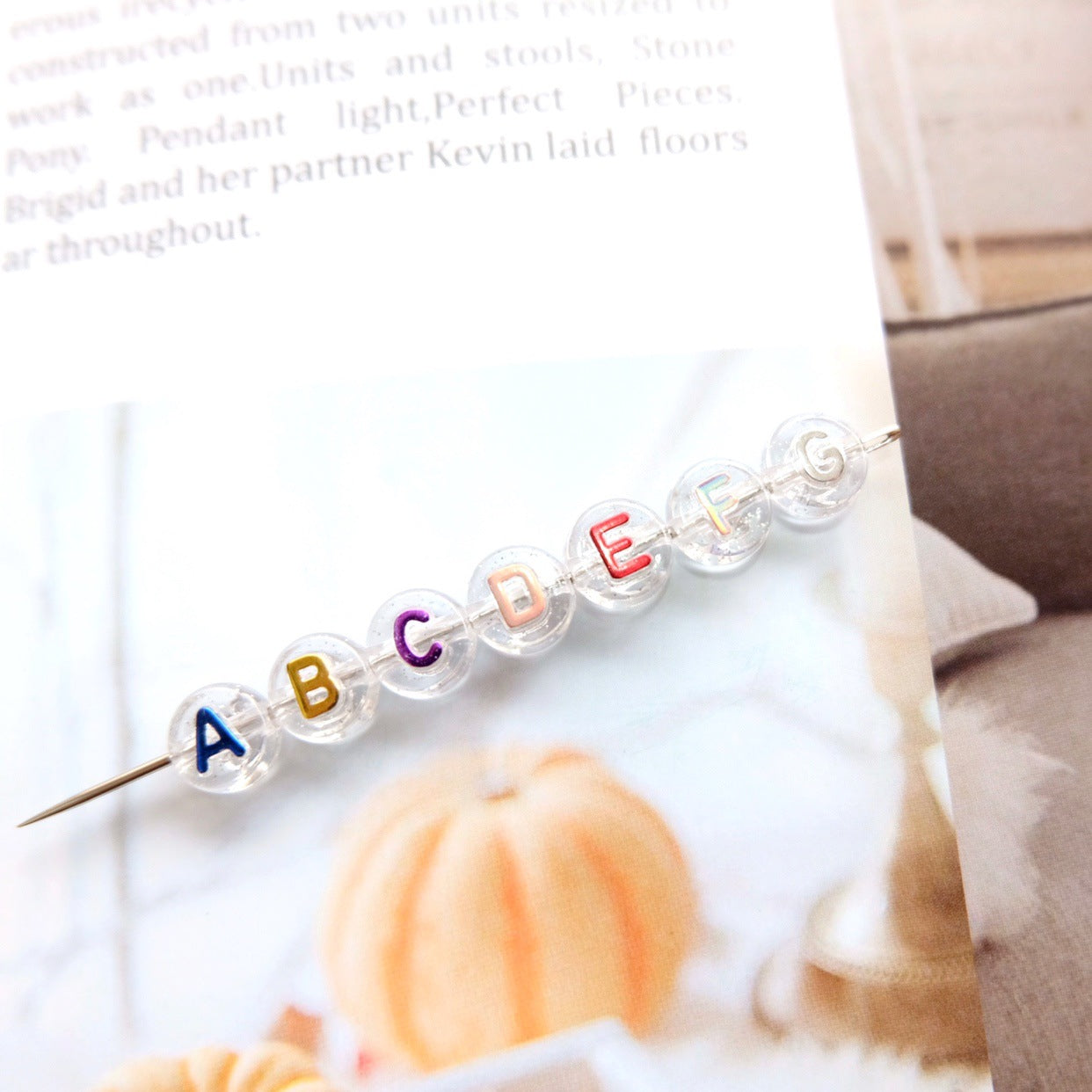 Wholesale 100PCS/Pack Transparent Alphabet Beads DIY Accessories Acrylic Beads 4×7MM