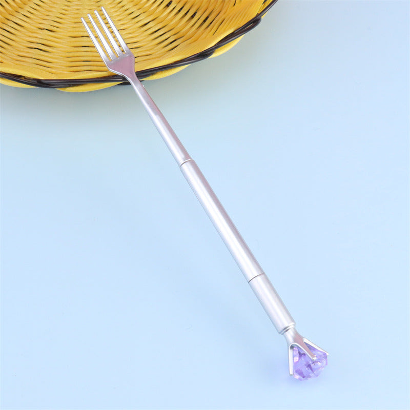 Pen de gel de plástico para la cubierta de vajilla de diamantes de la bifuración de la cuchara al por mayor