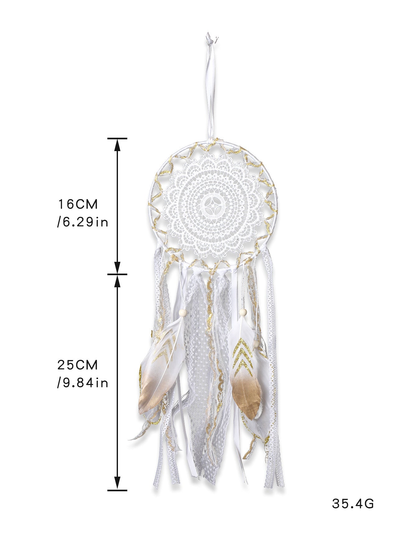 Wholesale Golden Feather Lace Home Dream Catcher