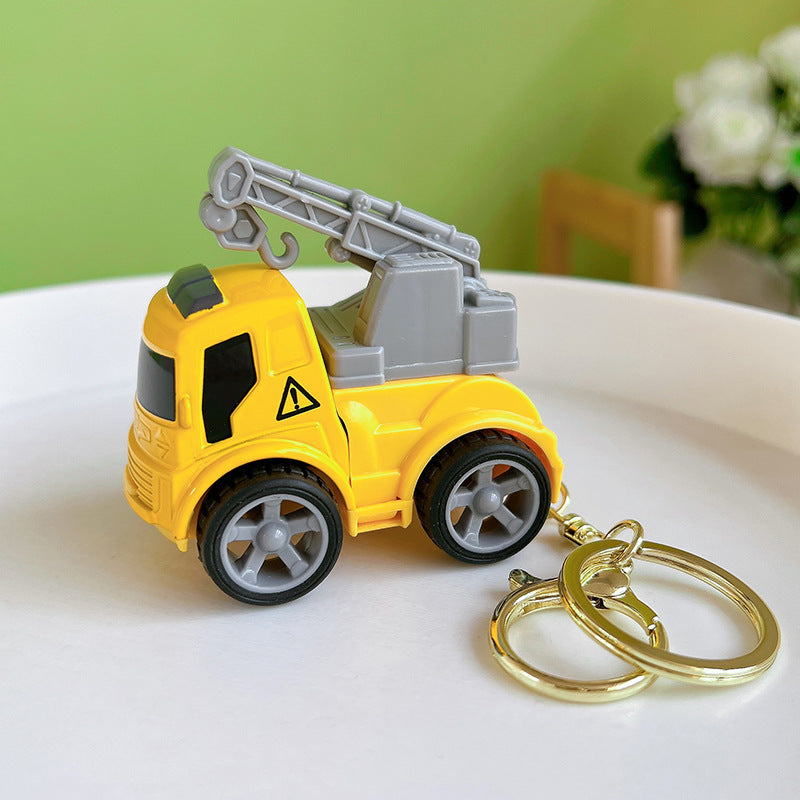 Wholesale Alloy Pull Back Inertial Engineering Toy Car Creative Key Chain