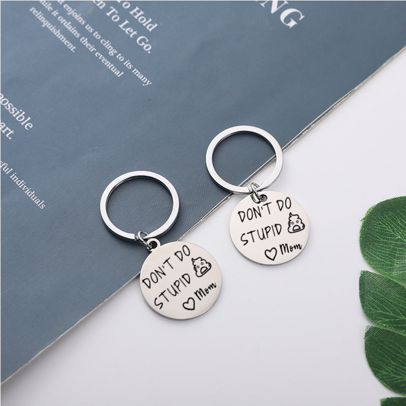 Wholesale Stainless Steel Round Plate Key Chain Accessories