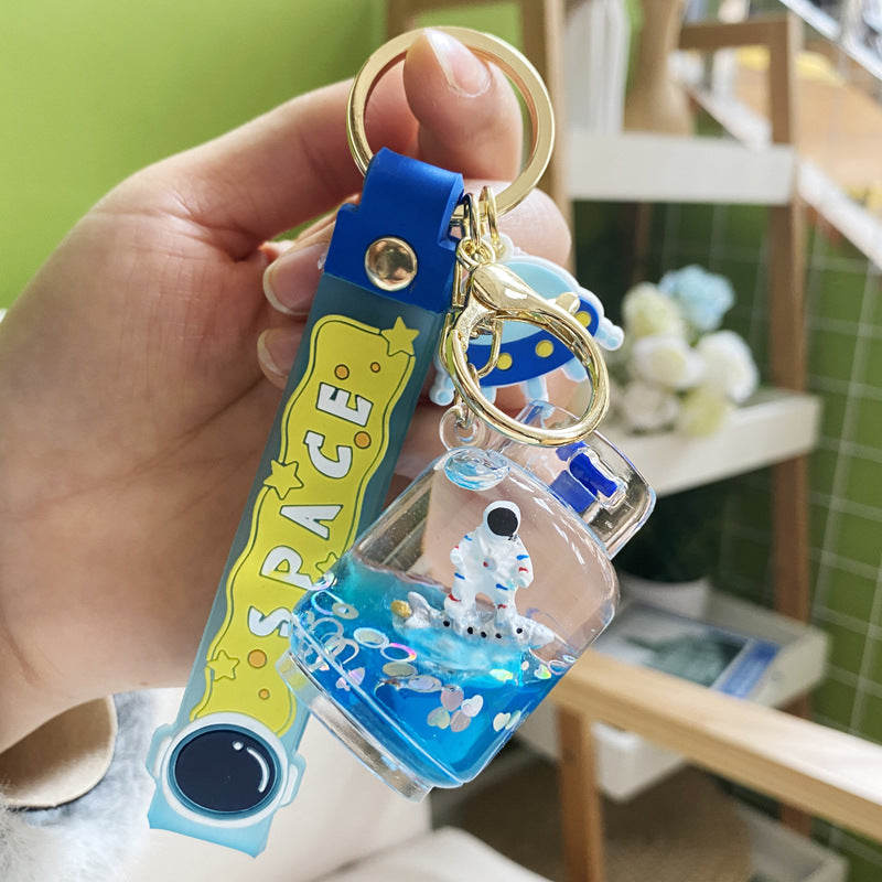 Wholesale Acrylic Floating Astronaut Creative Keychain
