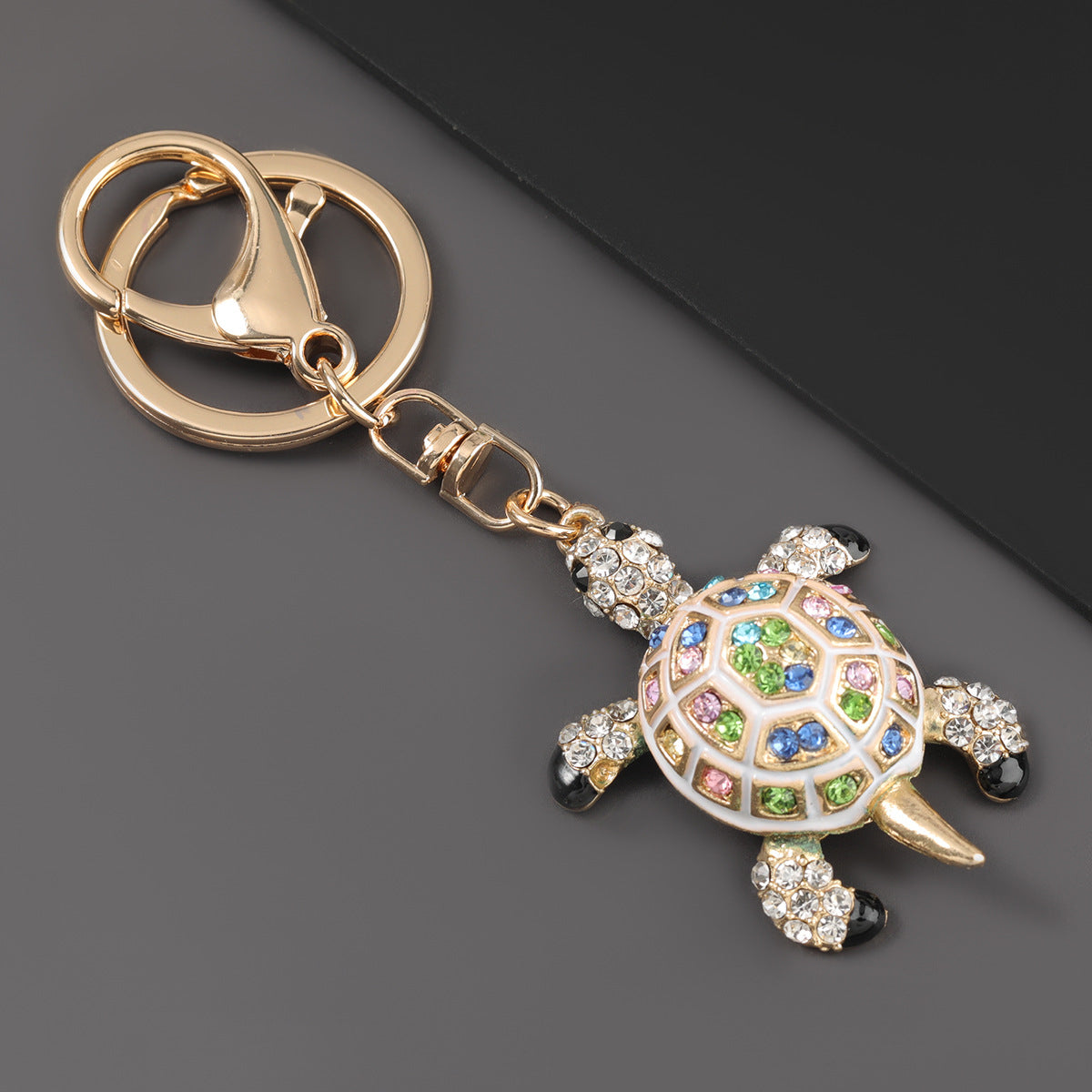 Wholesale Alloy Diamond Turtle Keychain