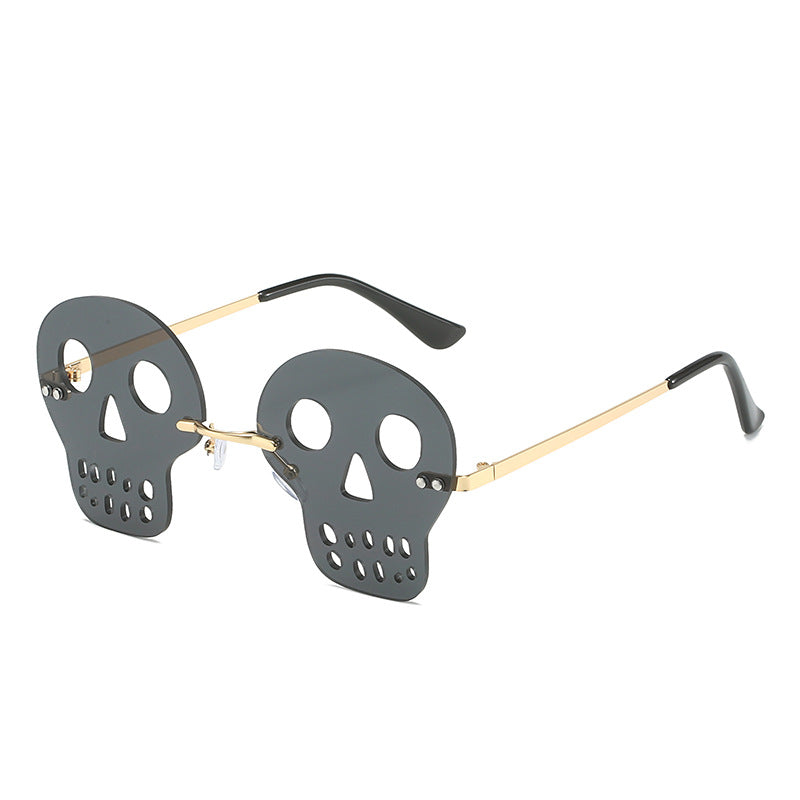 Wholesale Frameless Skull PC Sunglasses