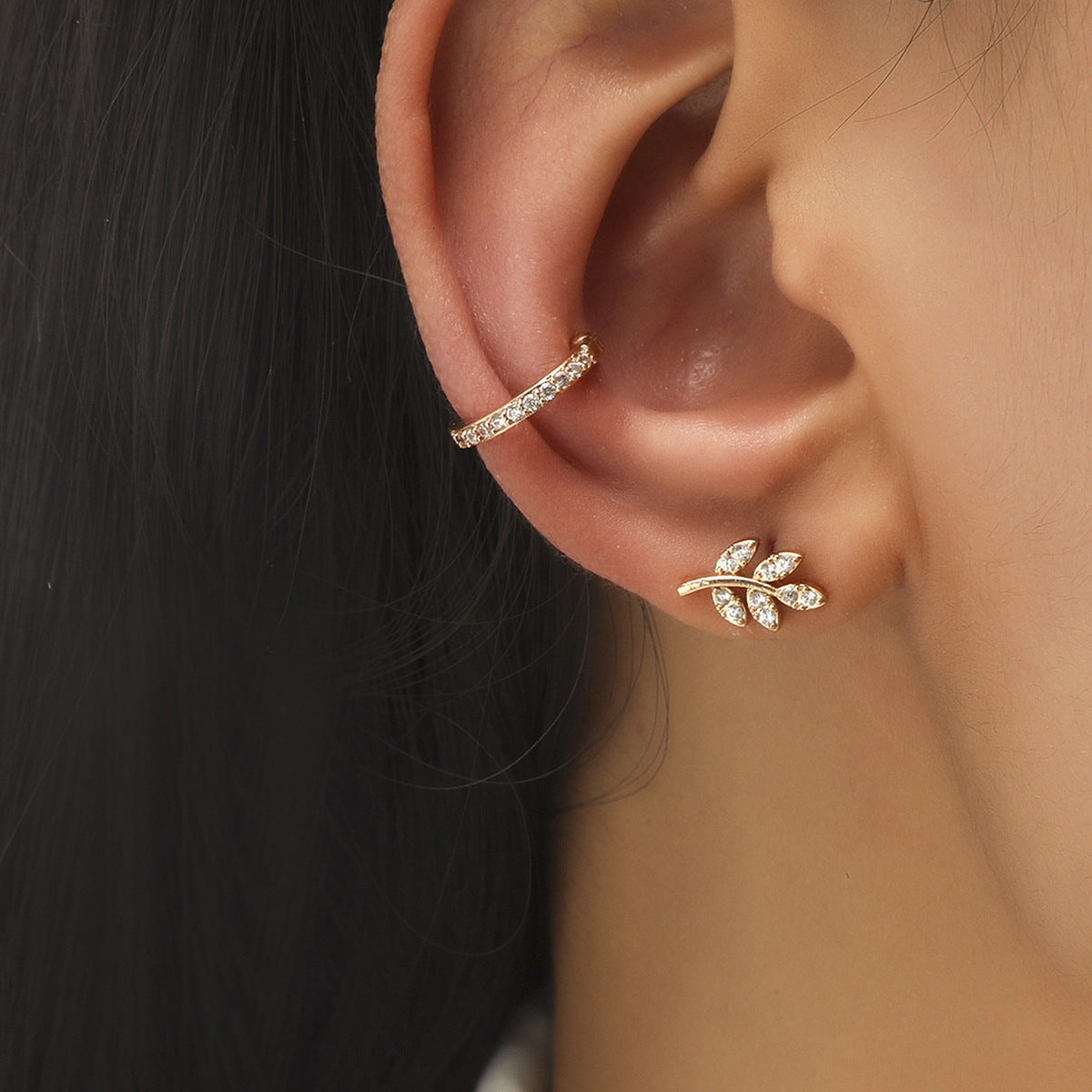 Wholesale Star Flower Alloy Stud Earrings Set
