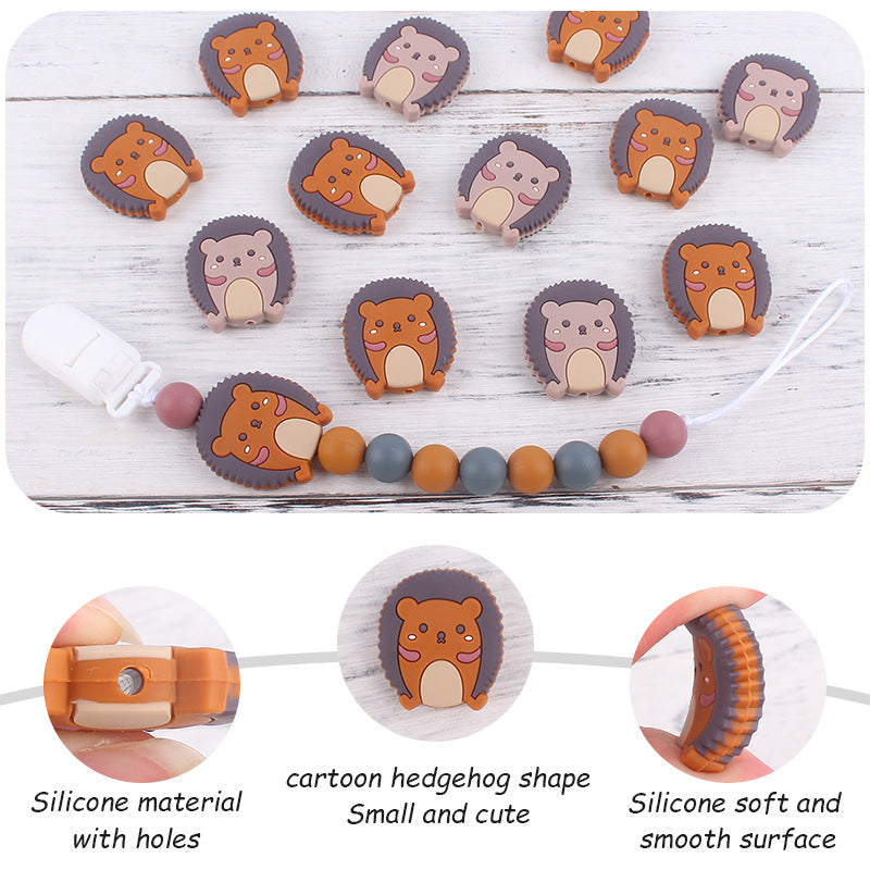 3pcs al por mayor de 30 × 34 mm Hedgehog Beads de silicona