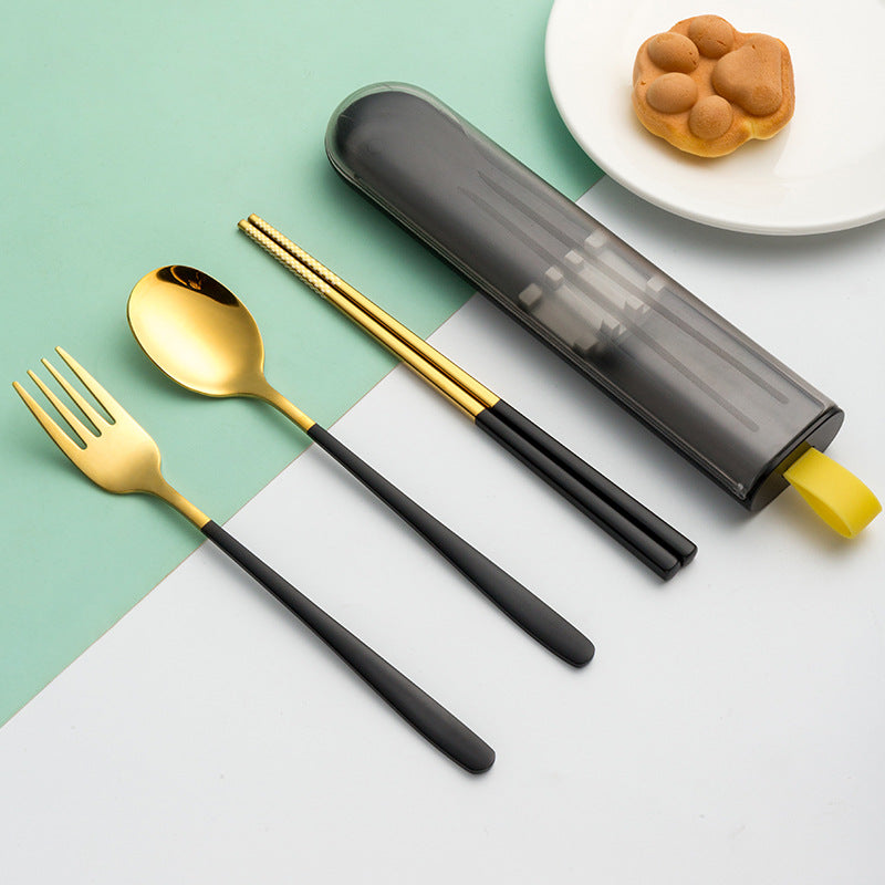 Wholesale Stainless Steel Spoon Fork Chopsticks Three Piece Set