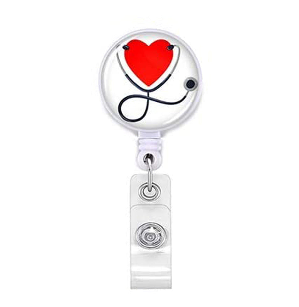 Llavero retráctil de enfermera de tubo de aguja de estetoscopio ABS al por mayor