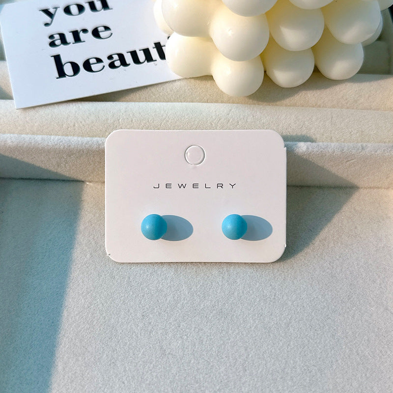 Wholesale Candy Colored Beanies Acrylic Small Earrings