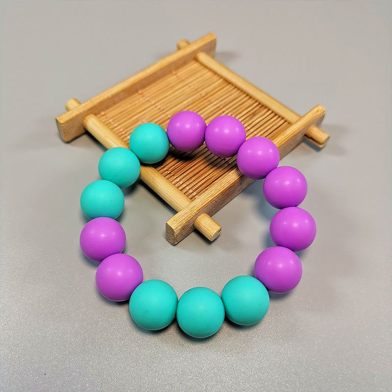 Pulsera de cuentas redondas para bebés de 100 piezas al por mayor de 19 mm