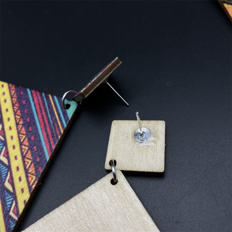 Wholesale Vintage Bohomian Wood Earrings