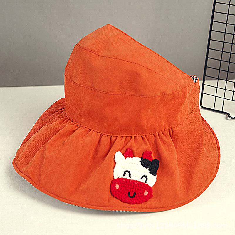 Sombrero de cubo vacío de dibujos animados para niños de algodón al por mayor