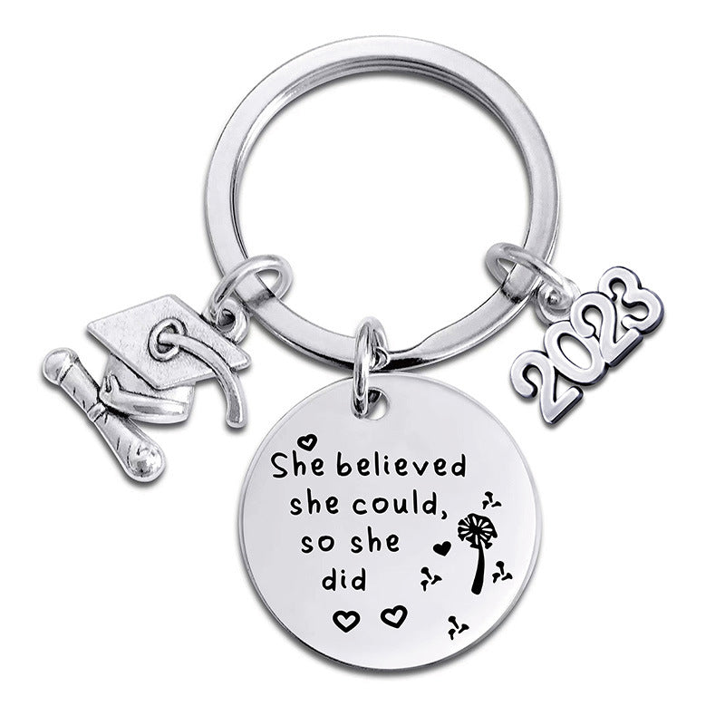 Wholesale Father's Day Graduation Season Gift Lettering Metal Keychain