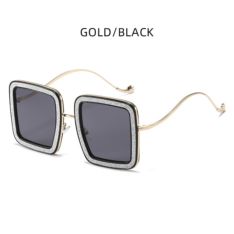 Wholesale Flash Square Box Diamond Sunglasses AC