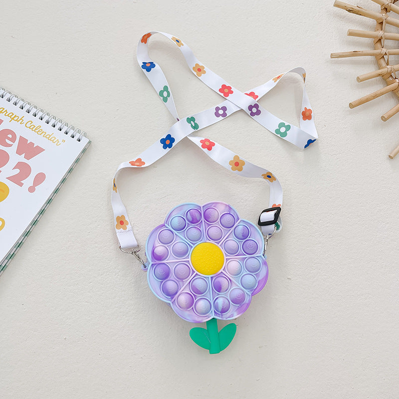 Wholesale Silicone Decompression Flowers Children Shoulder Bag