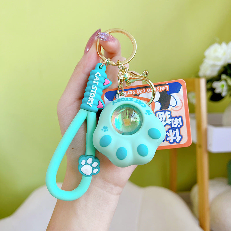 Wholesale Cat Claw Sunset Light PVC Creative Keychain