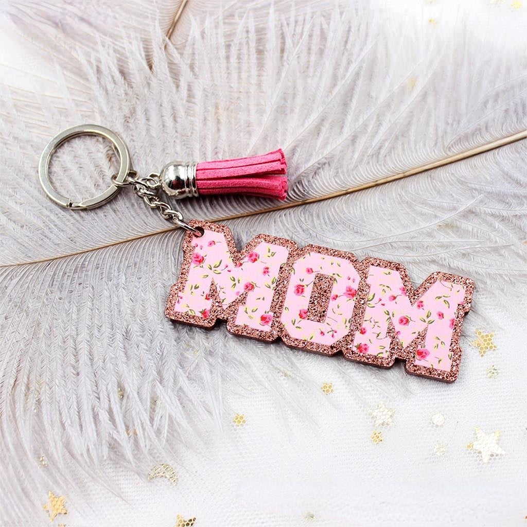 Wholesale Mother's Day Gift Acrylic Alphabet Pendant Creative Keychain