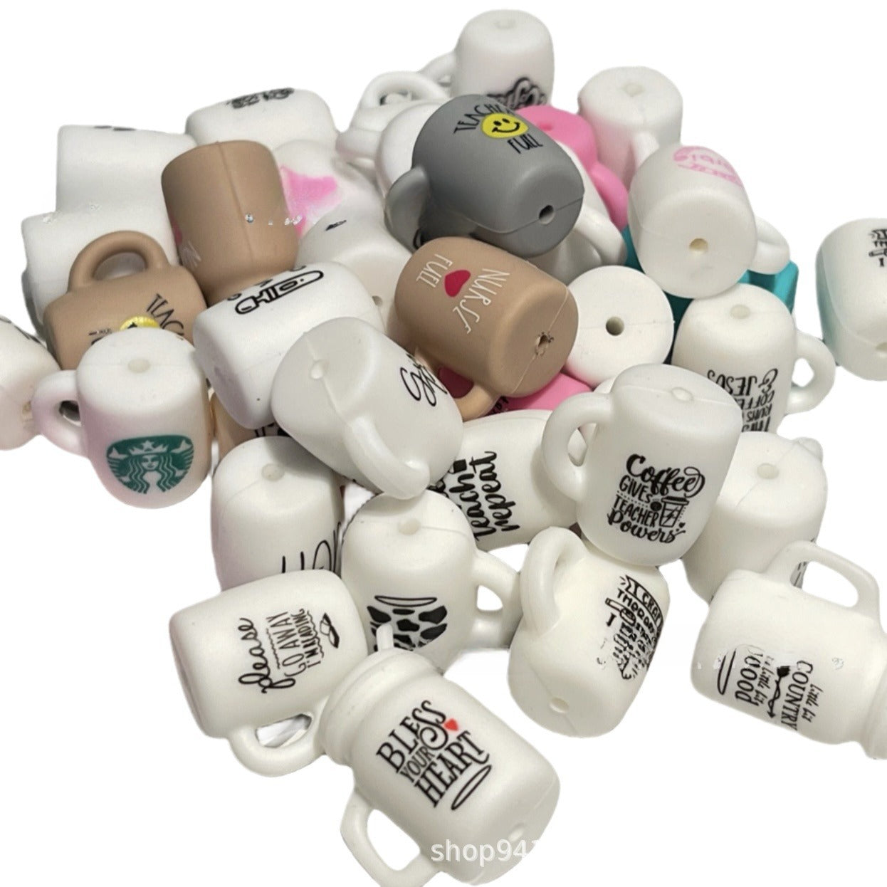 Wholesale 10PCS Mug Silicone Beads