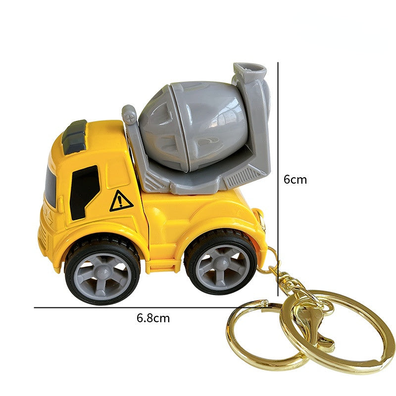 Wholesale Alloy Pull Back Inertial Engineering Toy Car Creative Key Chain