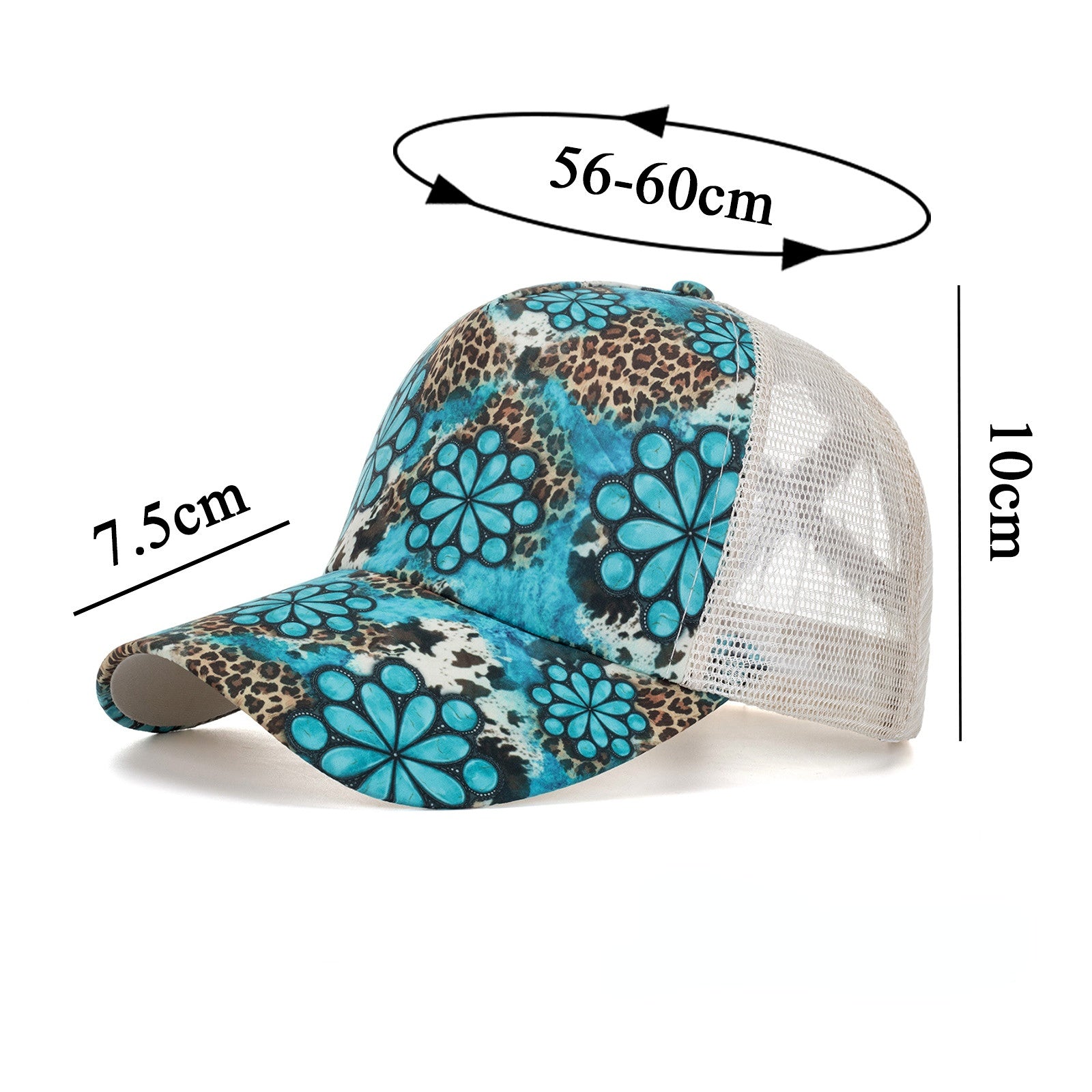 Capilla de béisbol con estampado de leopardo de algodón azteca al por mayor