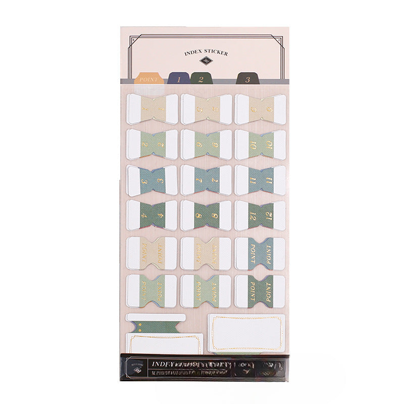 Wholesale Vintage Hot Stamping Index Sticker Set