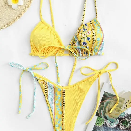 Wholesale Bikini Sexy Stitching Polyester Swimwear